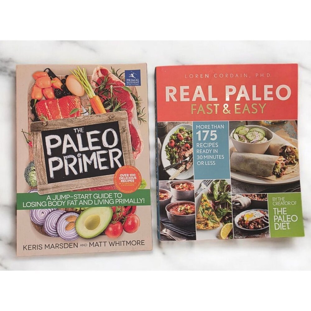 Lot of 2 Paleo Diet Books The Paleo Primer, Real Paleo‎ Fast & Easy Paperback